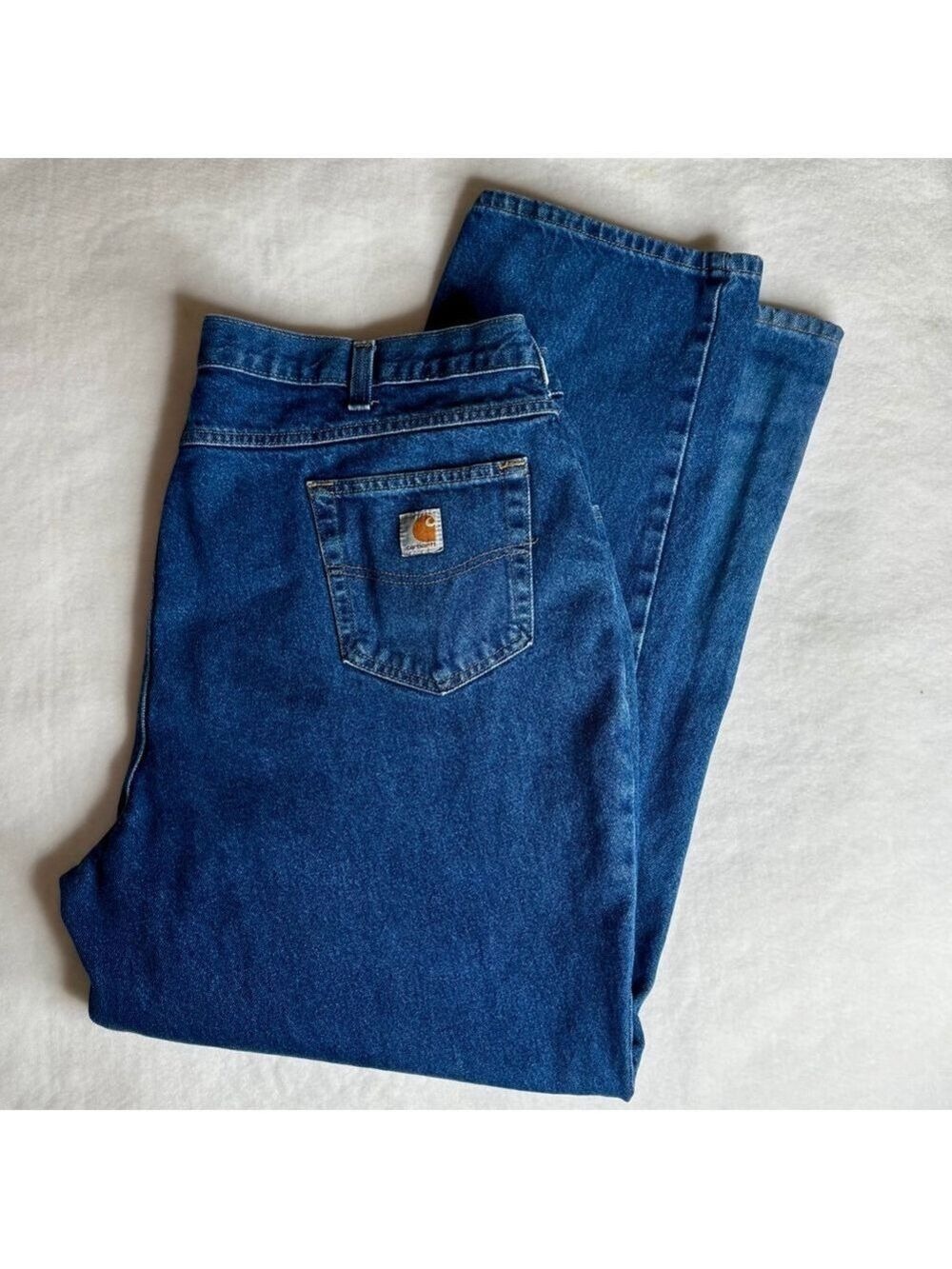 Carhartt Men's Blue Denim Relaxed Fit Jeans Size 44 32